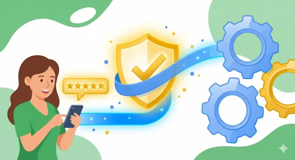 Googleアルゴリズムの根本思想であるユーザーの信頼第一を表すイメージ図