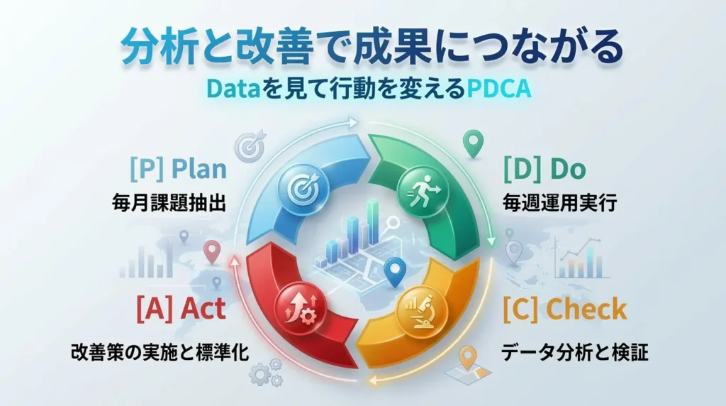 分析と改善で成果につながるMEO対策 - データを見て行動を変えるPDCAサイクル